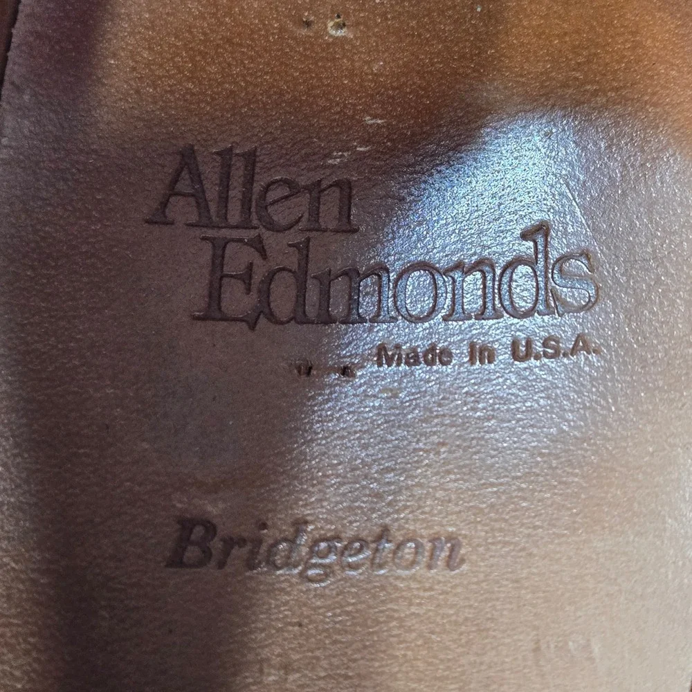 Allen Edmonds Bridgeton Mens 10.5 C Burgundy Leather Tassel Kiltie Loafers Dress